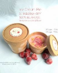 Eskrim Pie 100% Buah Asli Strawberry dengan Gula Rendah Glikemik 120 gram